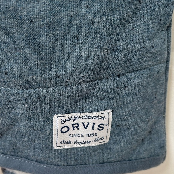 Light Blue Orvis Quarter-Zip Jacket - Picture 2 of 5